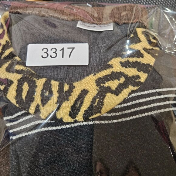 DesignbyNatalia Patchwork Animal Print Tunic Upcycle Boho Style Womens 2XL - Picture 7 of 7